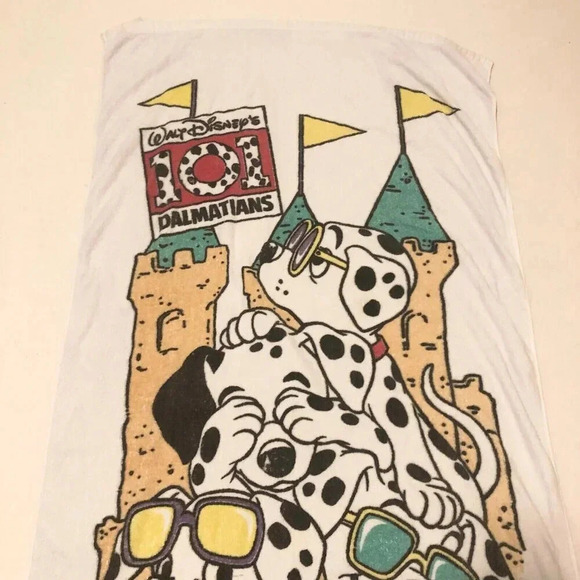 Vintage  Disney 101 Dalmatians Beach Towel Franco Cotton 58 x 28 - Picture 3 of 16
